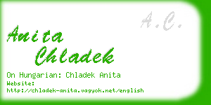 anita chladek business card